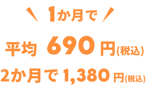 平均690 円(税込)