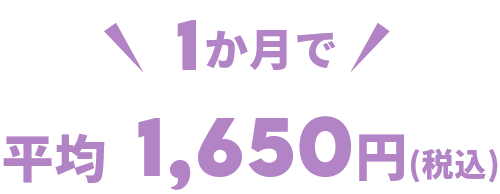 平均1,650円(税込)